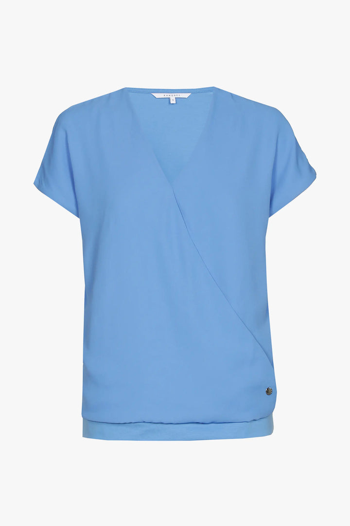 cache-coeur T-shirt in cornflower blue