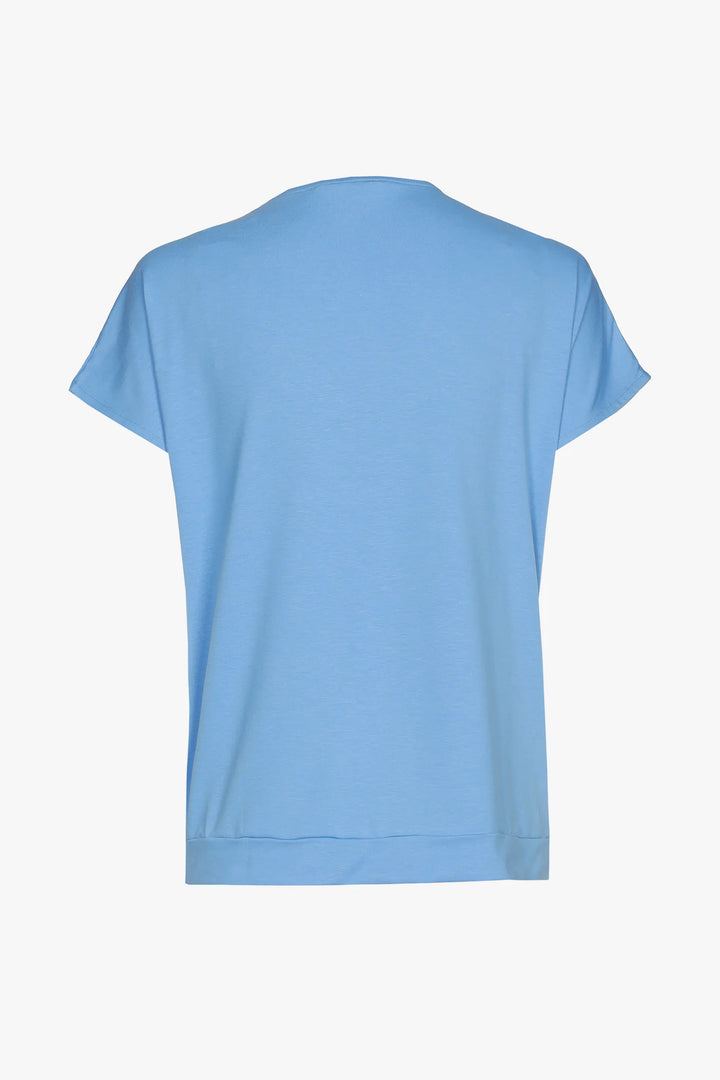 cache-coeur T-shirt in cornflower blue