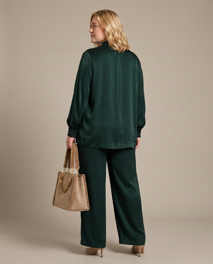 Wijde Cupro Broek