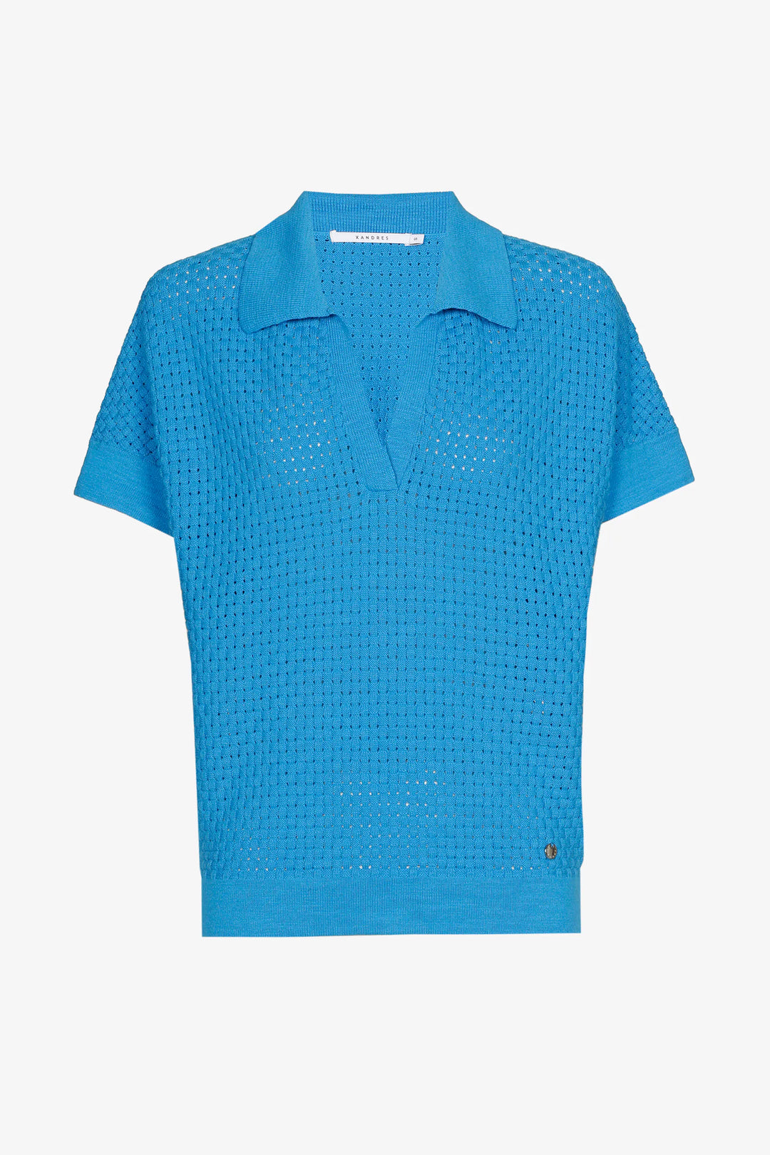 Blauwe Gebreide Polotrui
