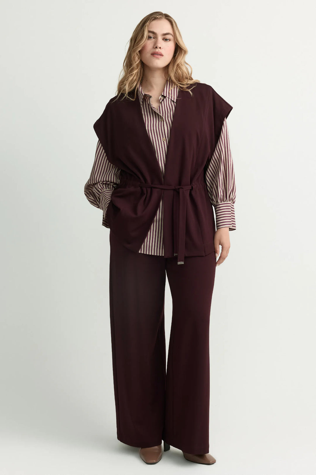 Wijde Broek in mooie raspberry kleur