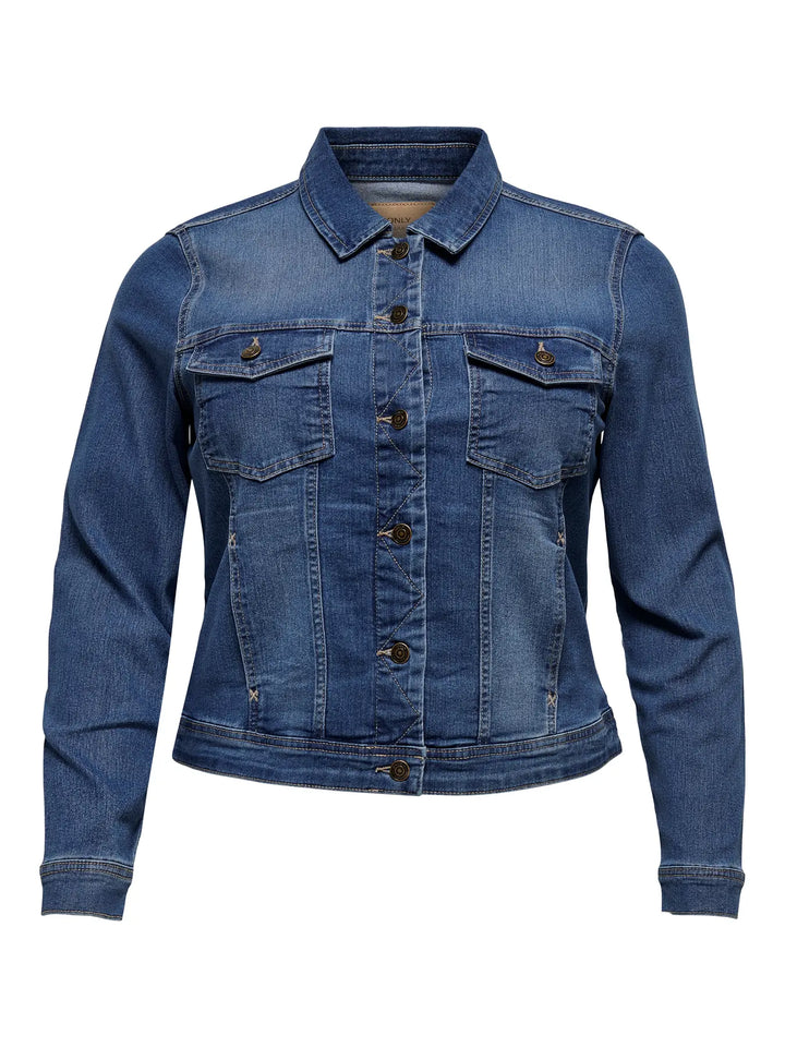 Blauw Denim Jack Met Stretch