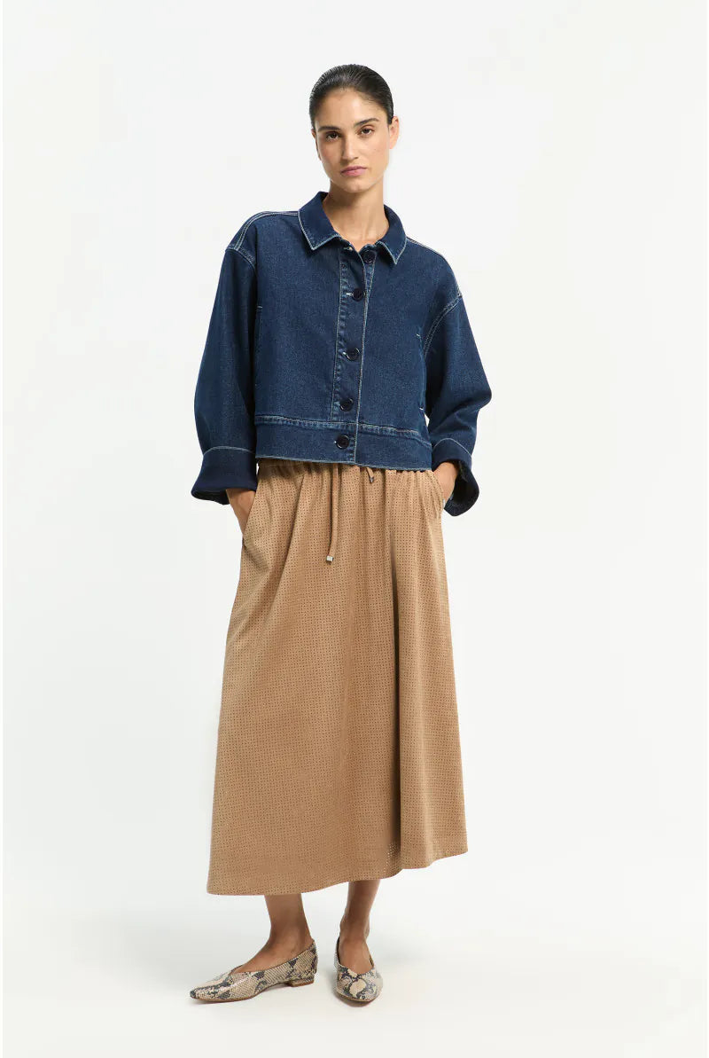 Jeansvest met Wijde Mouwen