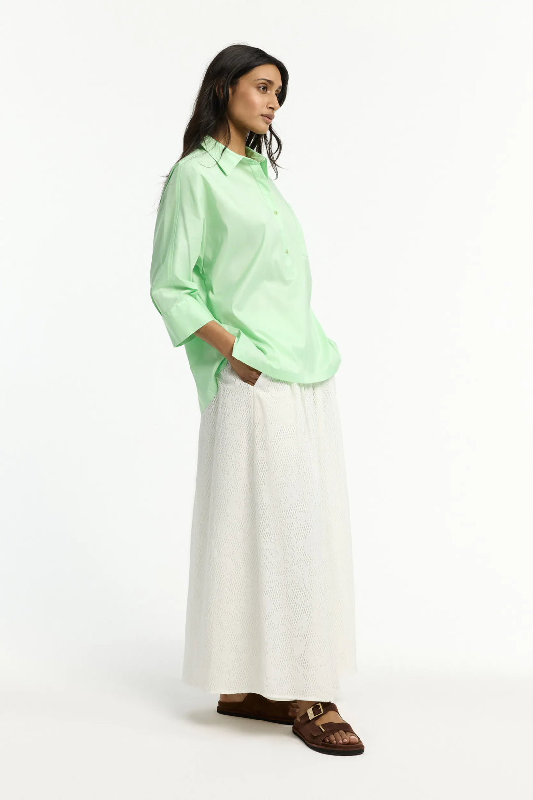 Geklede Blouse met Rugdetails