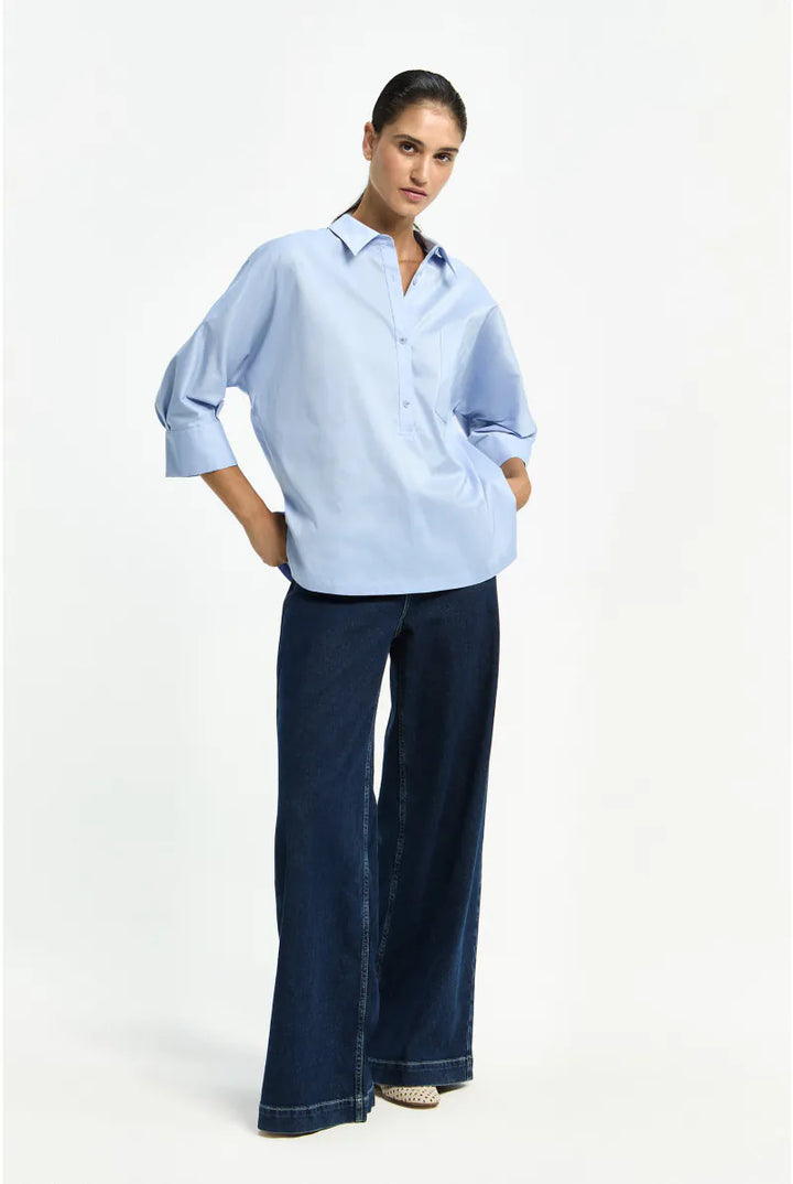 Geklede Blouse met Rugdetails