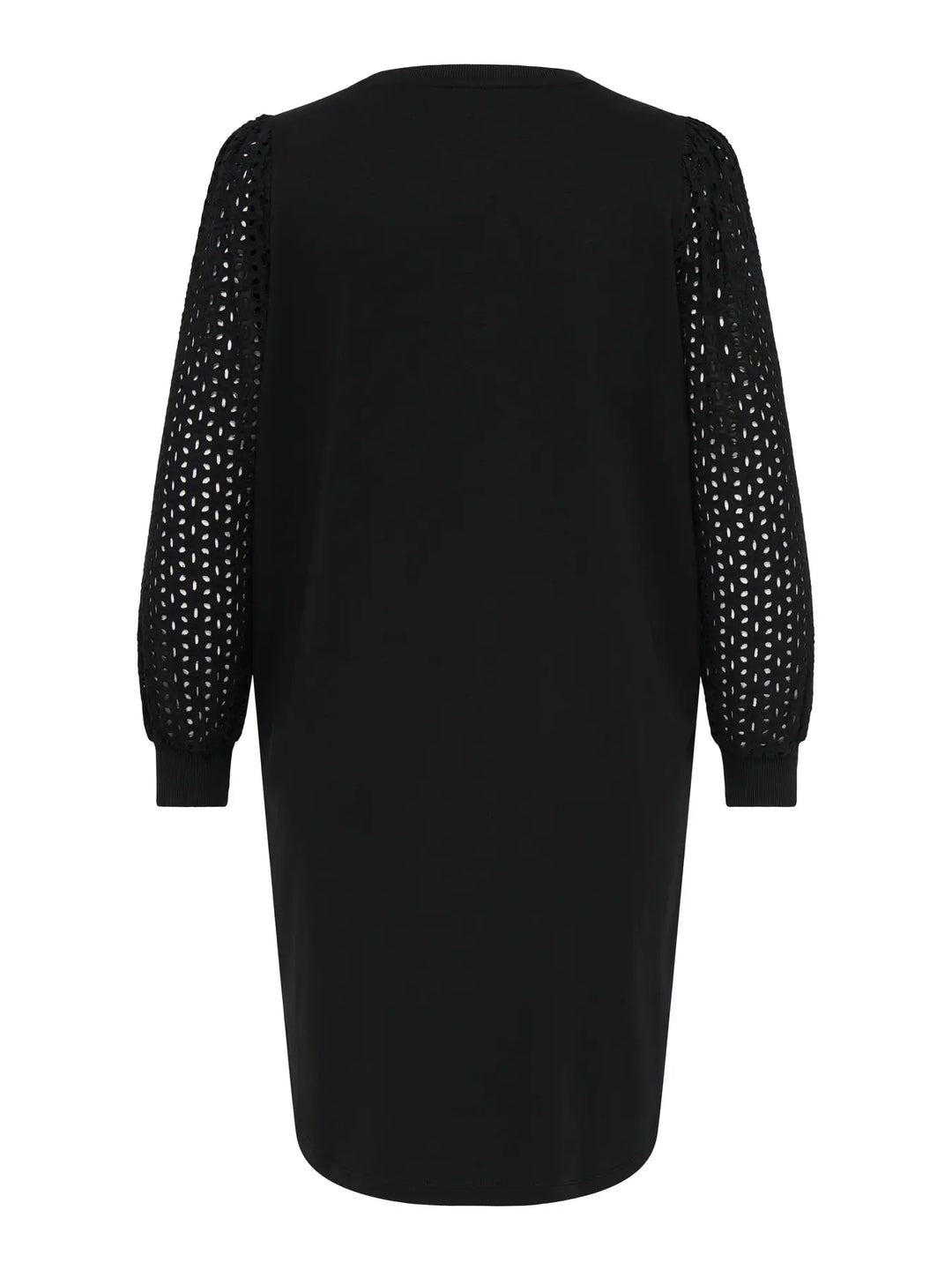 Zwarte Jurk met Broderie