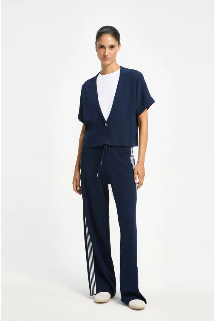 Navy korte Blazer met Revers