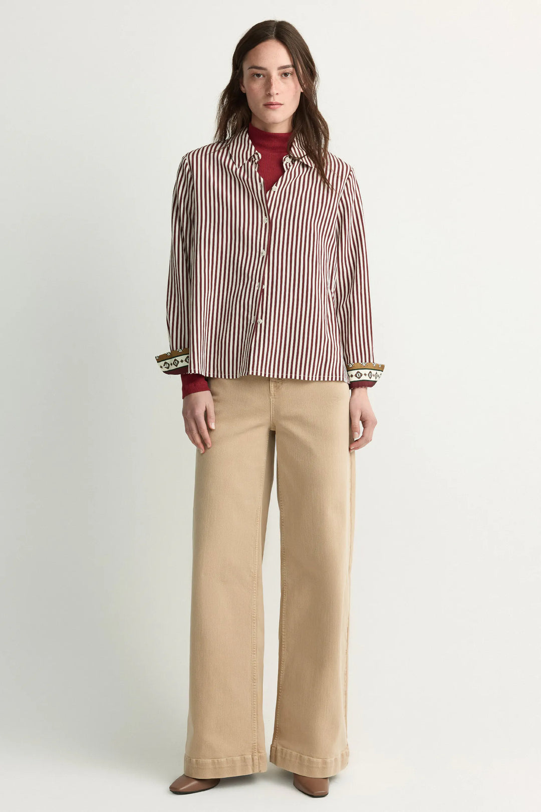 Gestreepte Printblouse