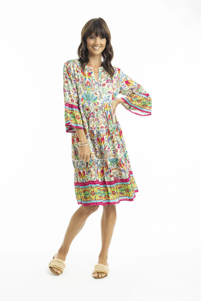 boho-chique jurk met ethnische print