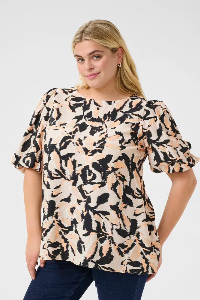 Blouse Met Abstracte Print | Grote Maten Mode bij Axent