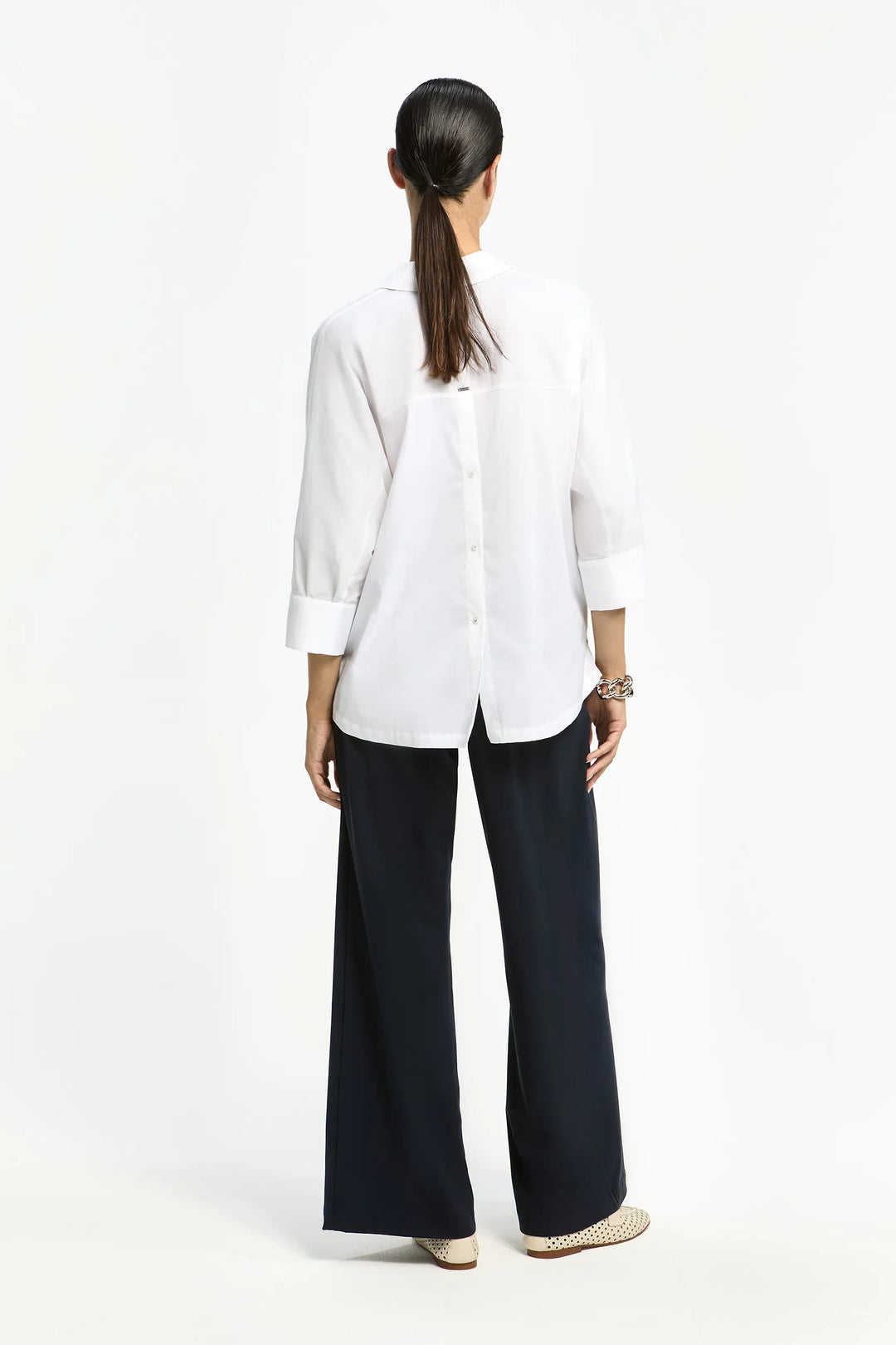 Geklede Blouse met Rugdetails