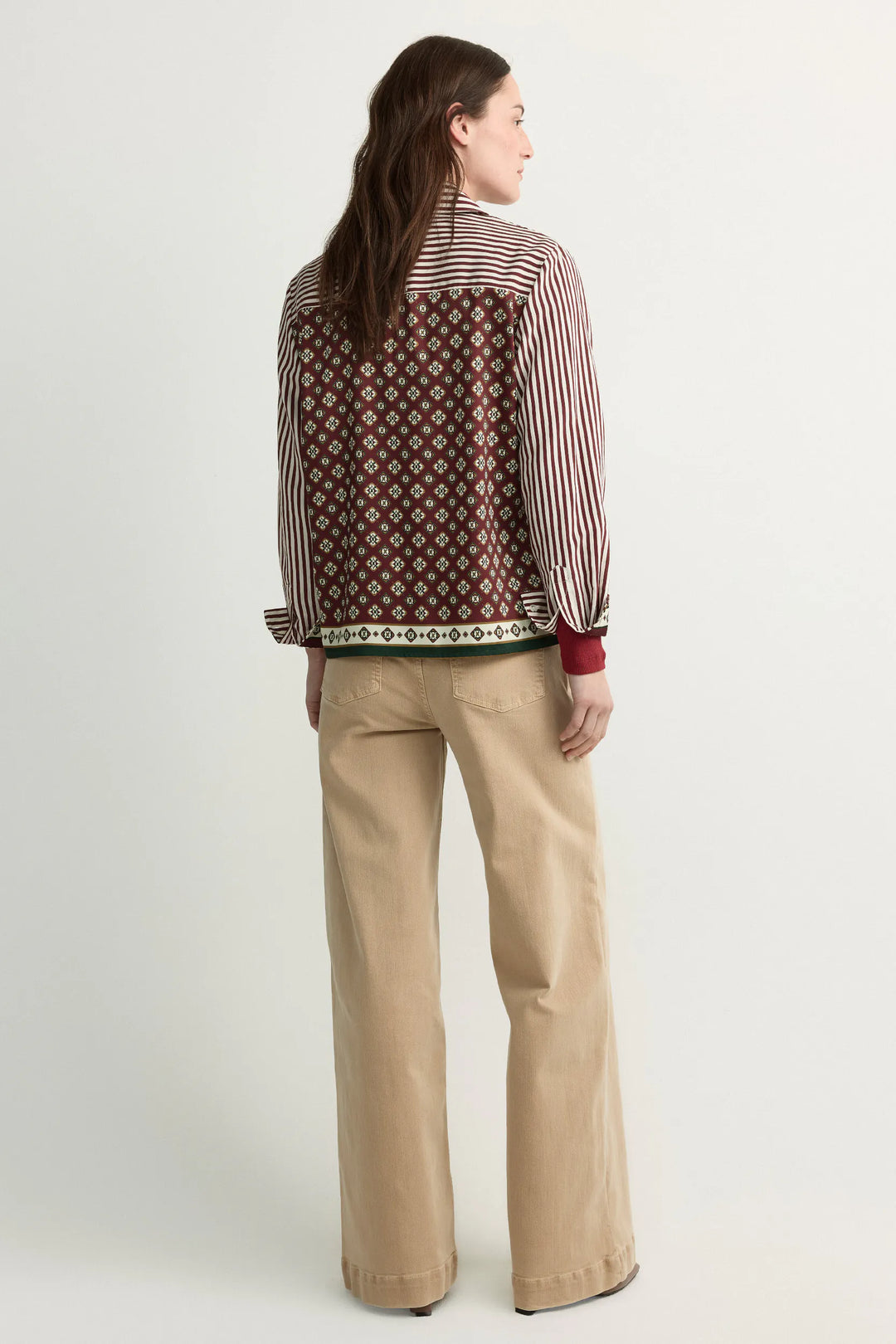 Gestreepte Printblouse