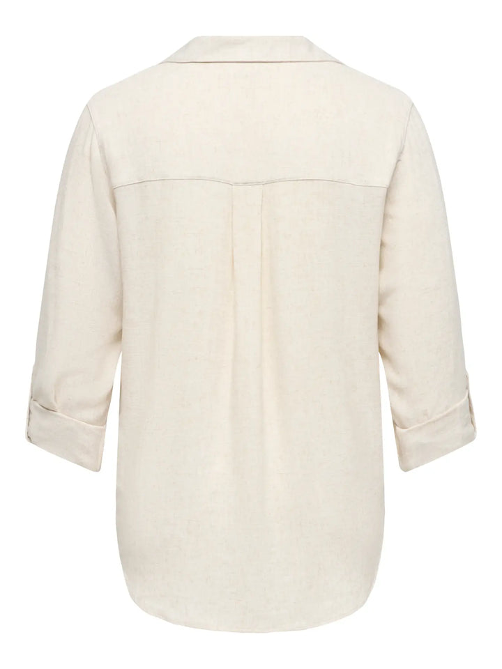 Ecru Blouse Linnenlook