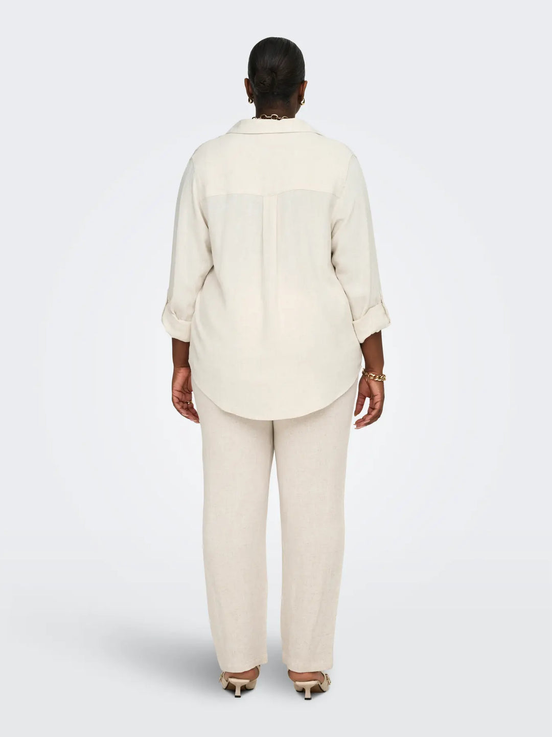 Ecru Blouse Linnenlook