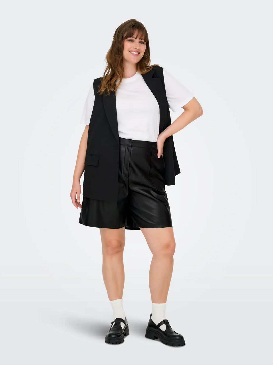 Faux Leather Shorts