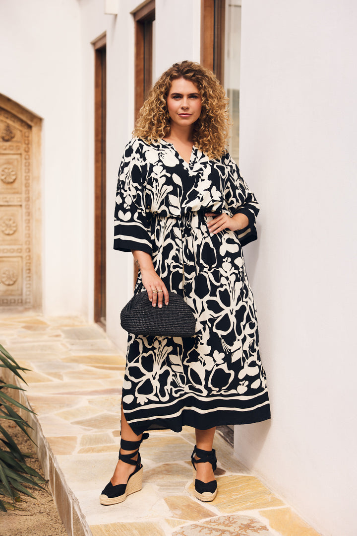 maxi-jurk met grafische print