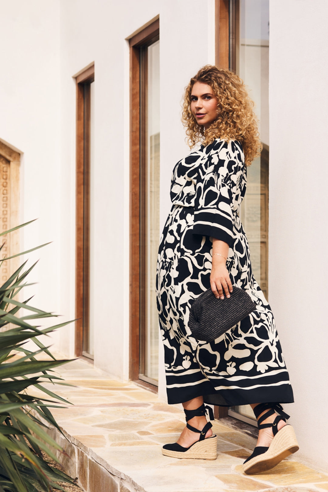 Maxi-Jurk Met Grafische Print | Grote Maten Mode bij Axent