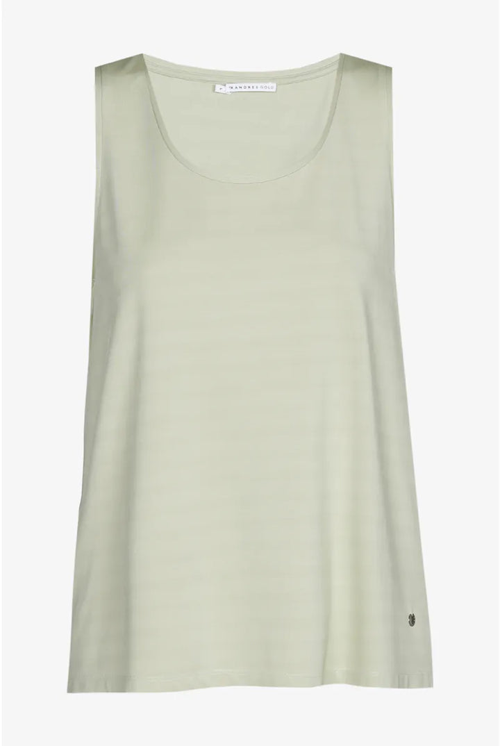 Lichtgroene Top met Ronde Hals