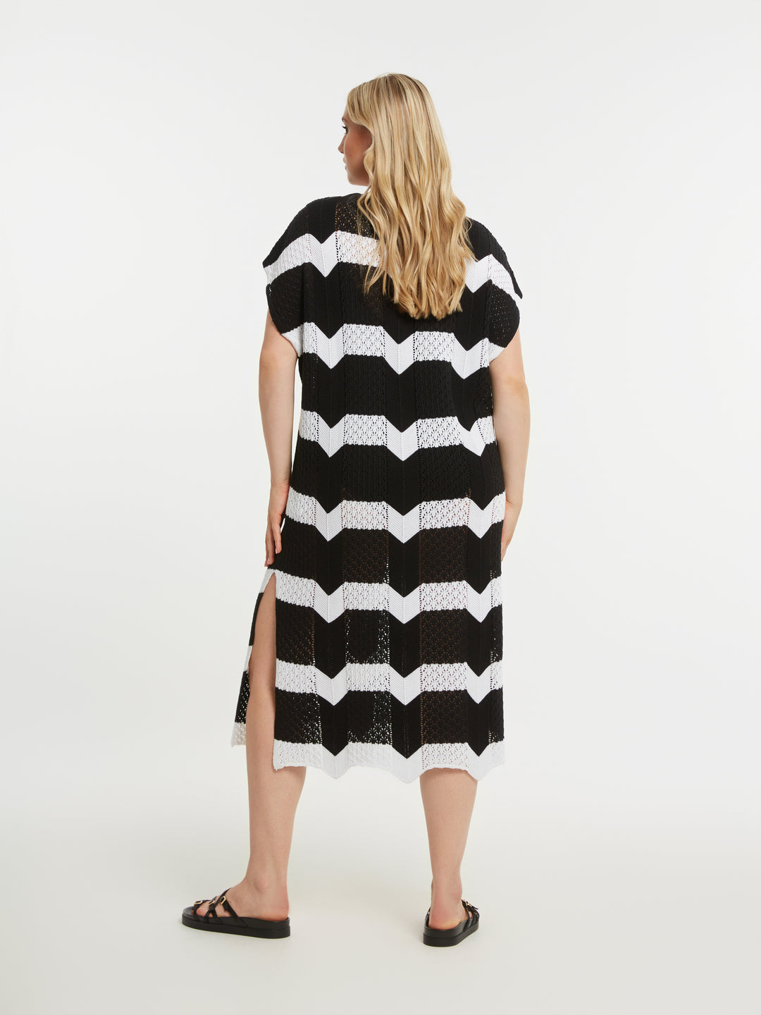 Gehaakte Zwart Witte Jurk