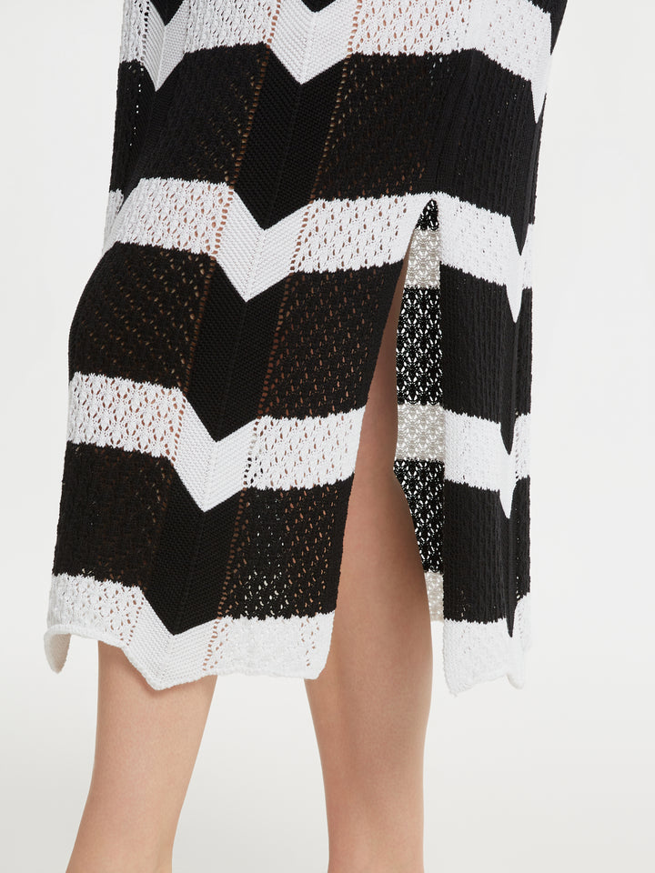 Gehaakte Zwart Witte Jurk