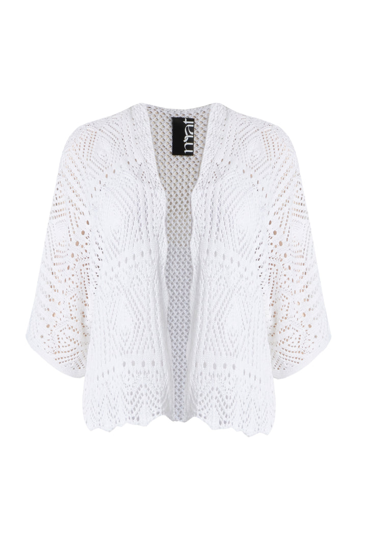 Witte Gehaakte Korte Vest