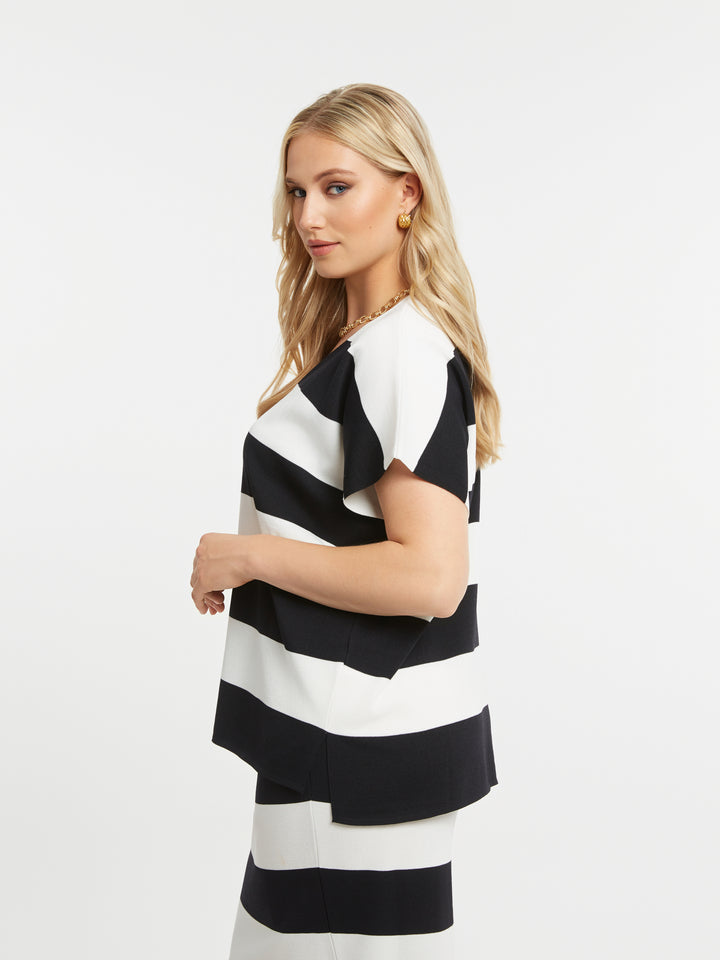 Zwart Wit Gestreepte Top