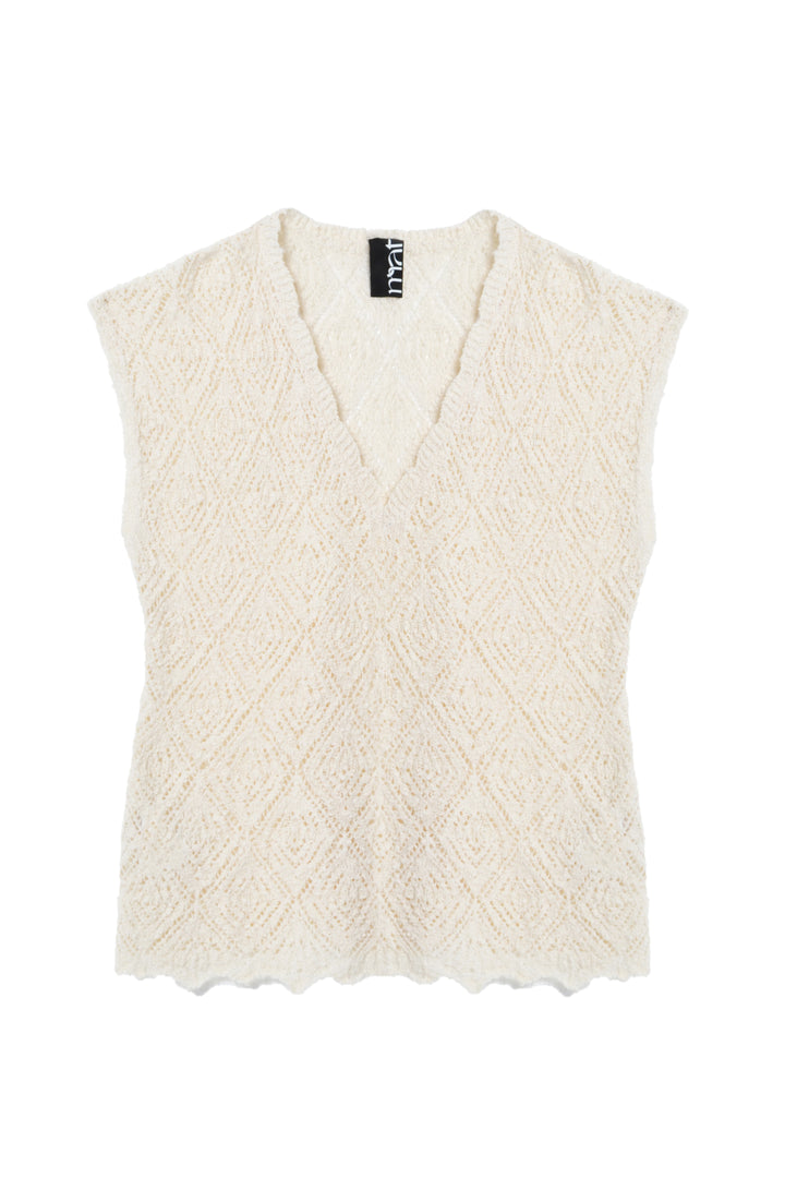 Gehaakte Ecru Top