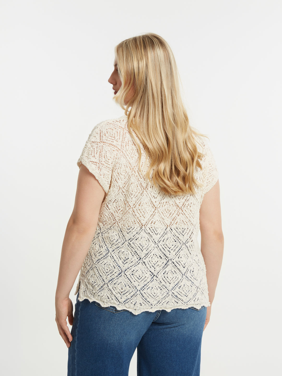 Gehaakte Ecru Top