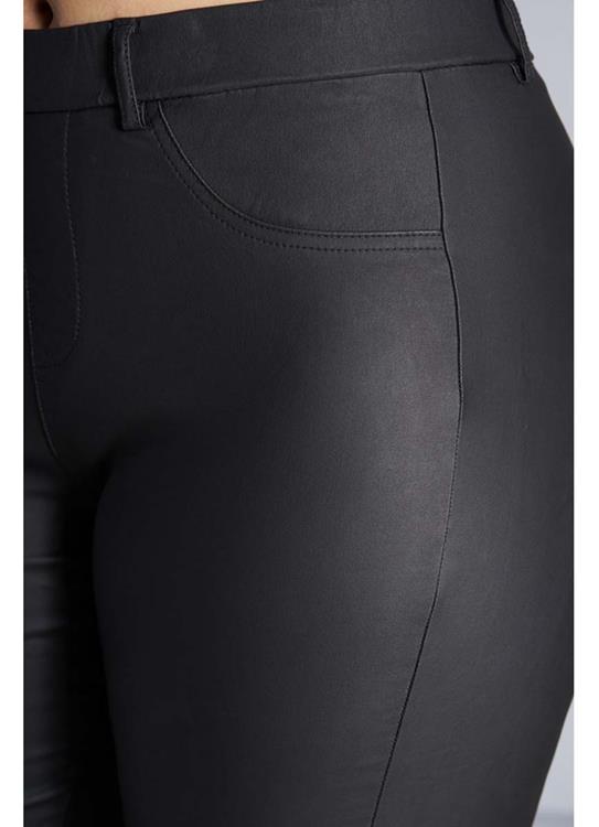 Zwarte Coated Broek