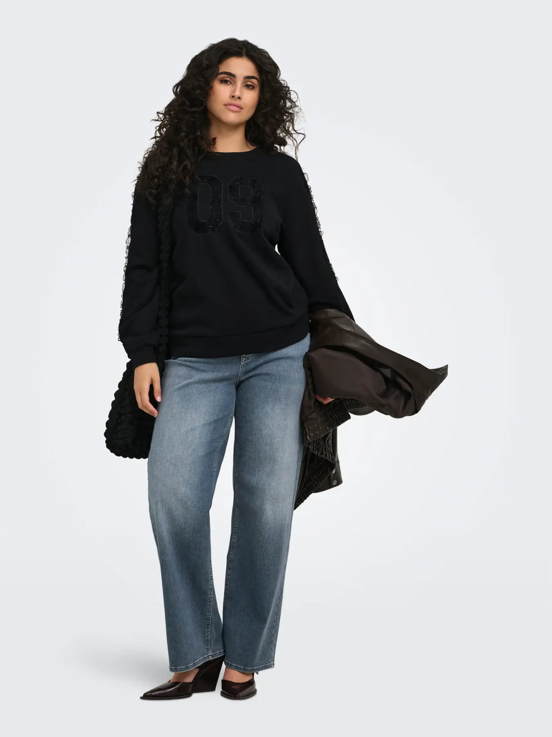 Sweater met Kanten Details