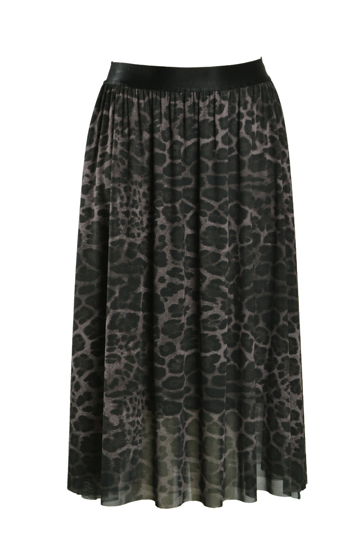 Plus Size Tüllrock mit Leopardenmuster