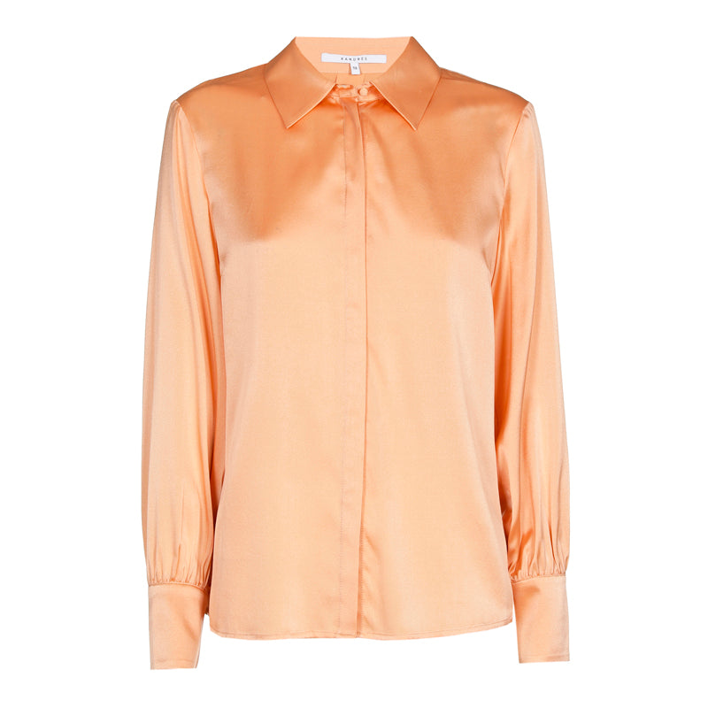 peach zijde blouse-xandres-