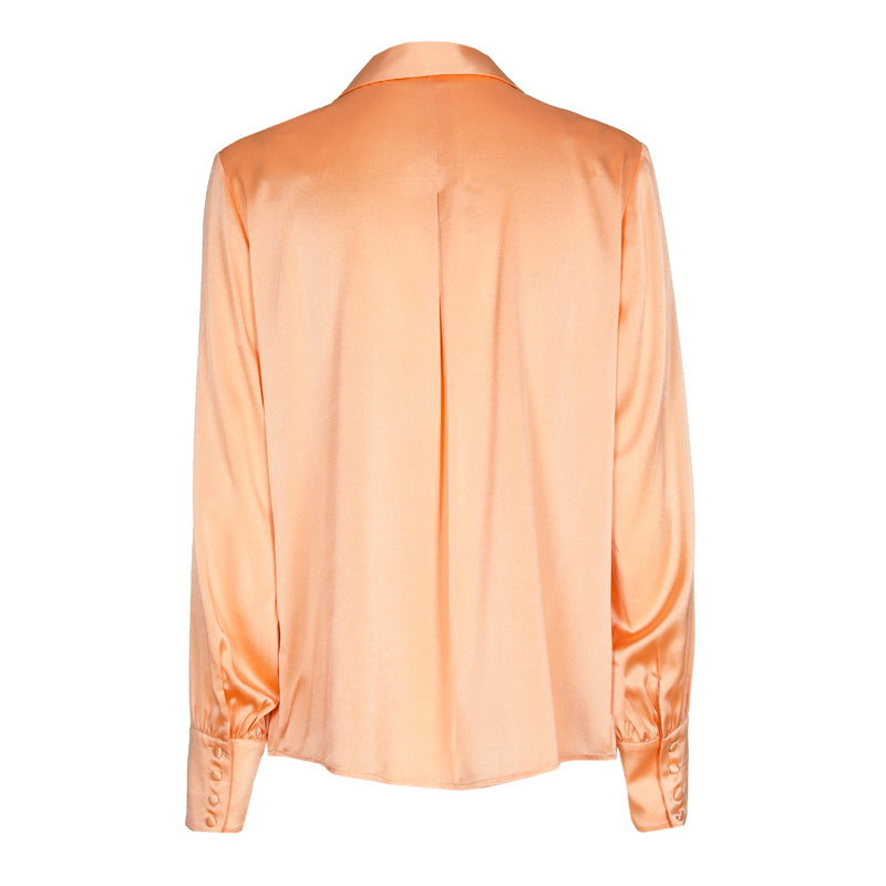 peach zijde blouse - xandres - - grote maten - dameskleding - kledingwinkel - herent - leuven