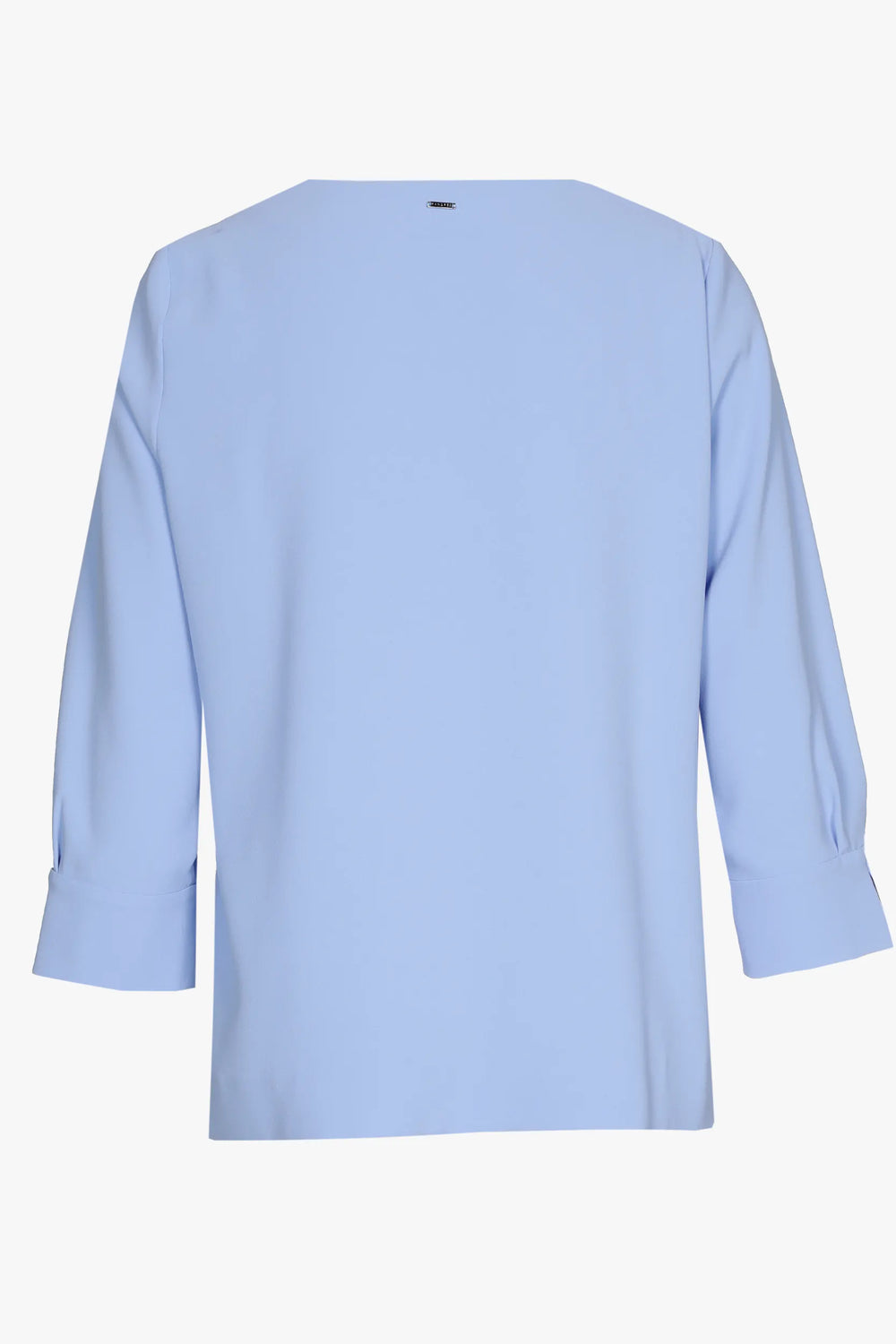 melkblauwe blouse van crêpe-xandres-