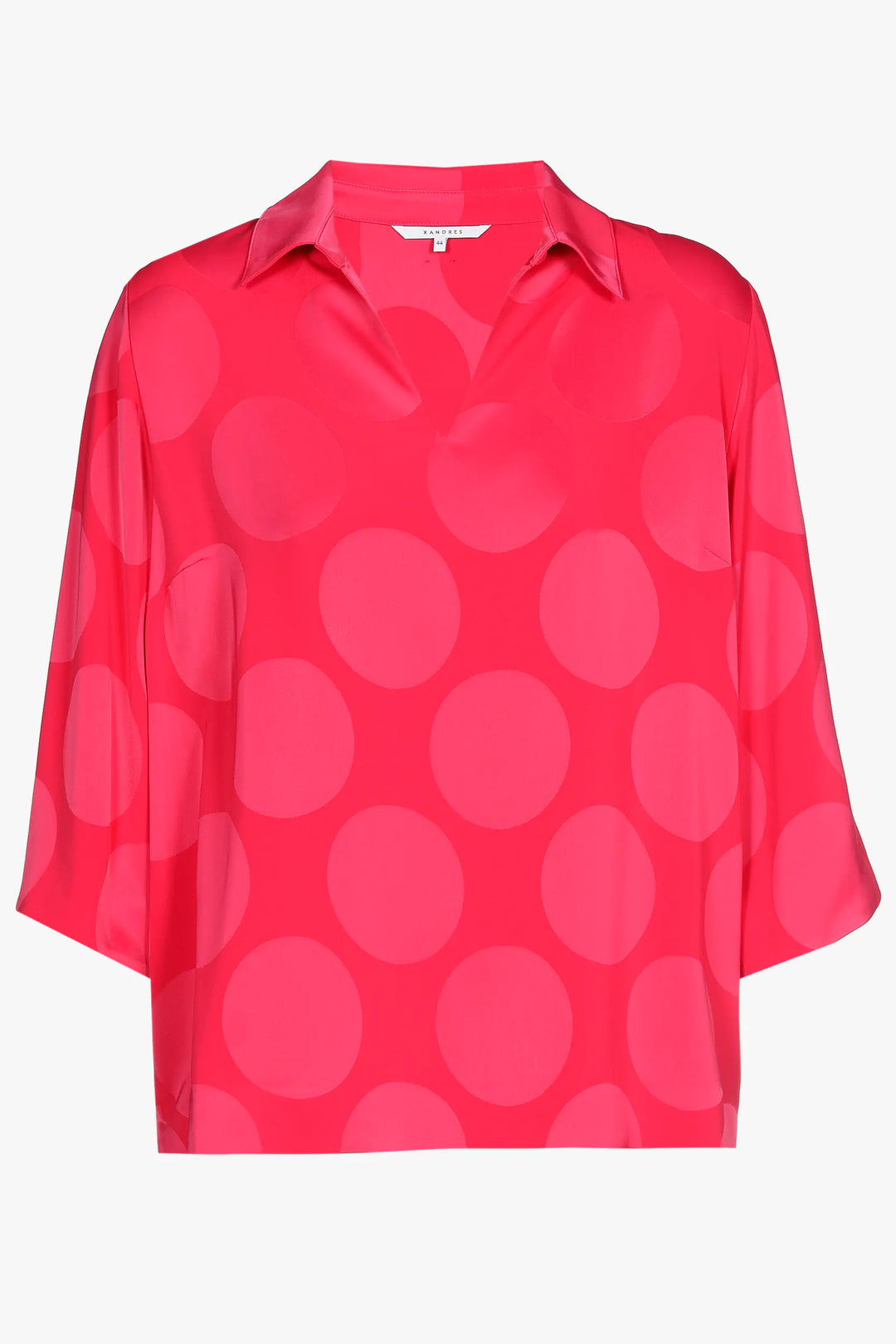 matte blouse met glanzend motief-xandres-