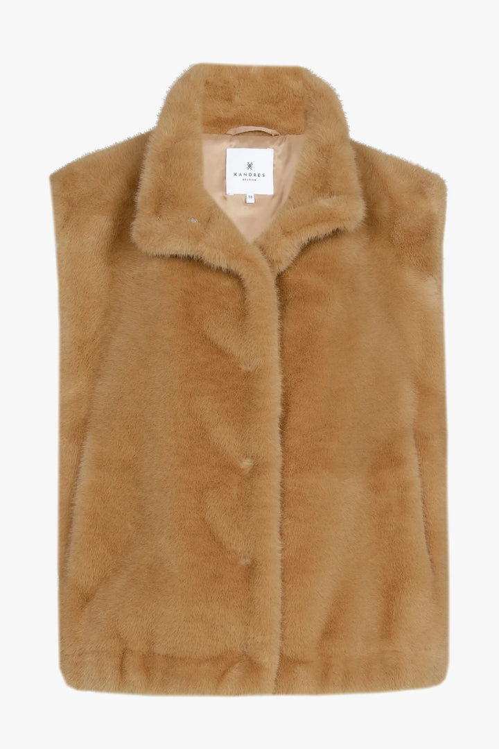 Stylischer Bomber-Bodywarmer in Kamel