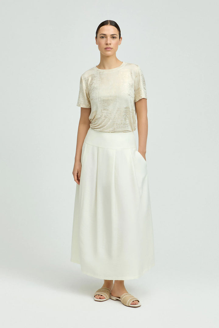 Ecru Maxi Rok