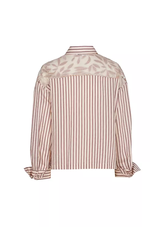 Gestreepte Blouse Kantdetail - Capsulecollectie