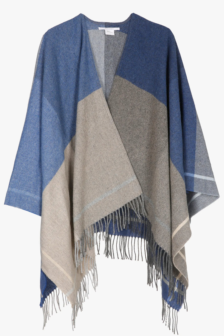 poncho in french blue