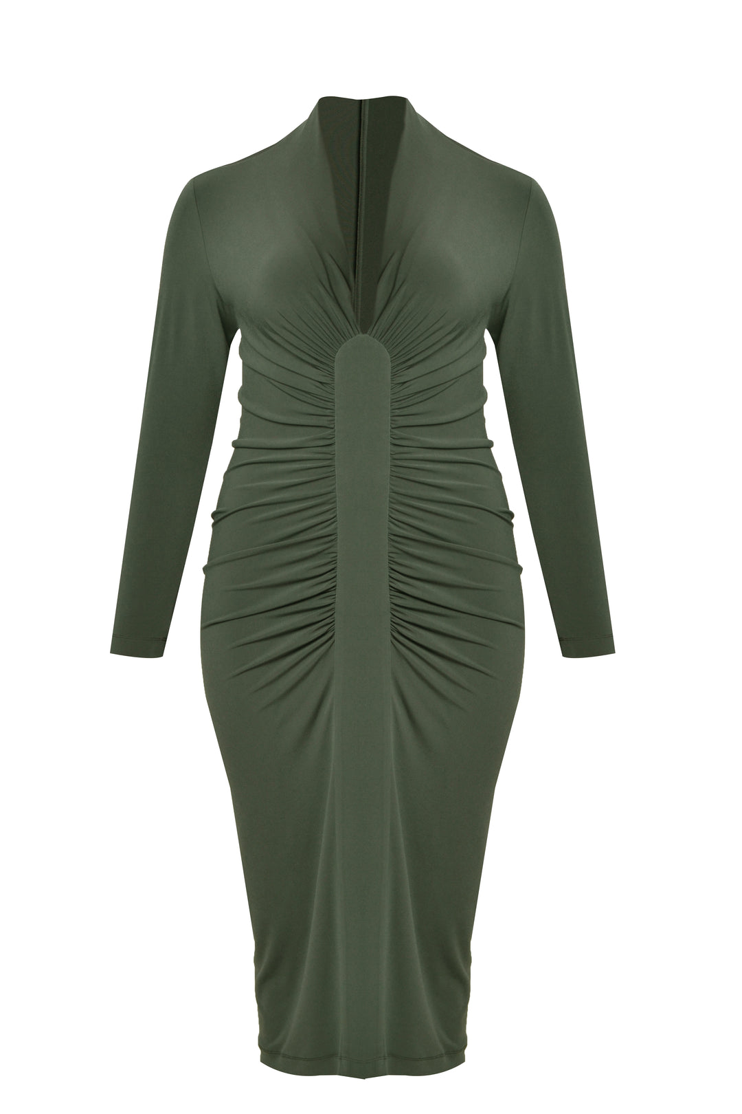 Edles Plus Size Midikleid mit schmeichelnden Falten