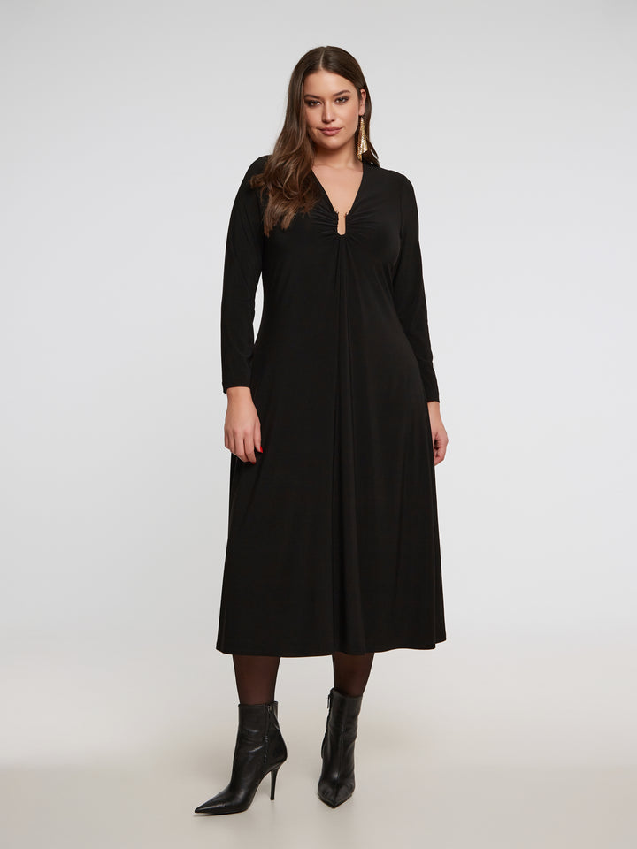 Elegantes Maxikleid mit V-Ausschnitt