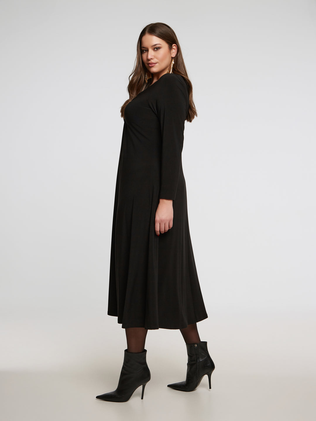 Elegantes Maxikleid mit V-Ausschnitt