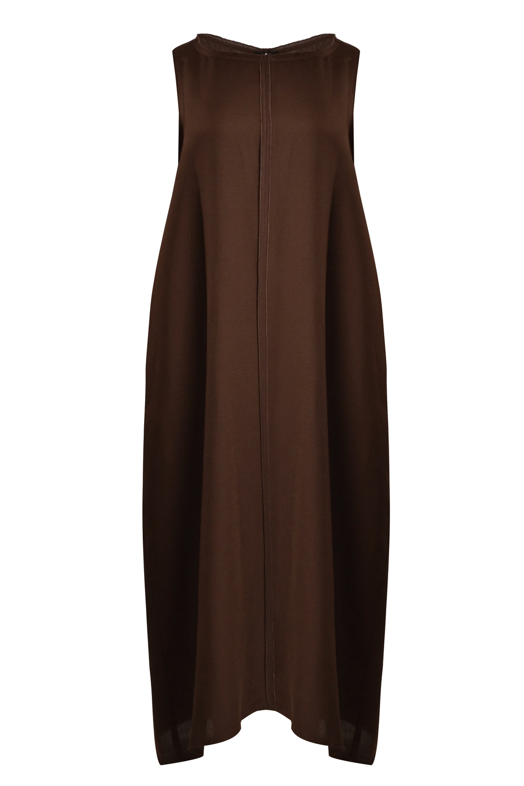 Bruine Maxi Jurk Met Zakken