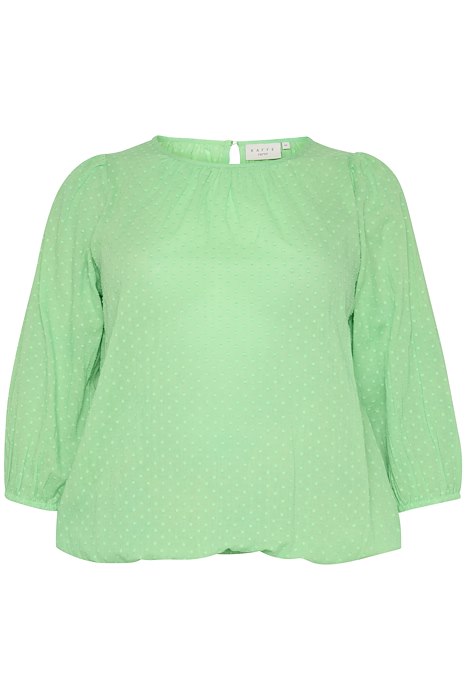 Groene Blouse Met Fijne Print | Grote Maten Mode bij Axent