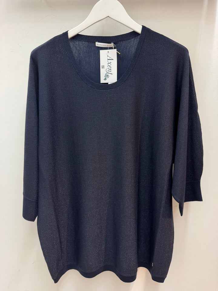 Fijngebreid Lurex Truitje Met Glansdraad