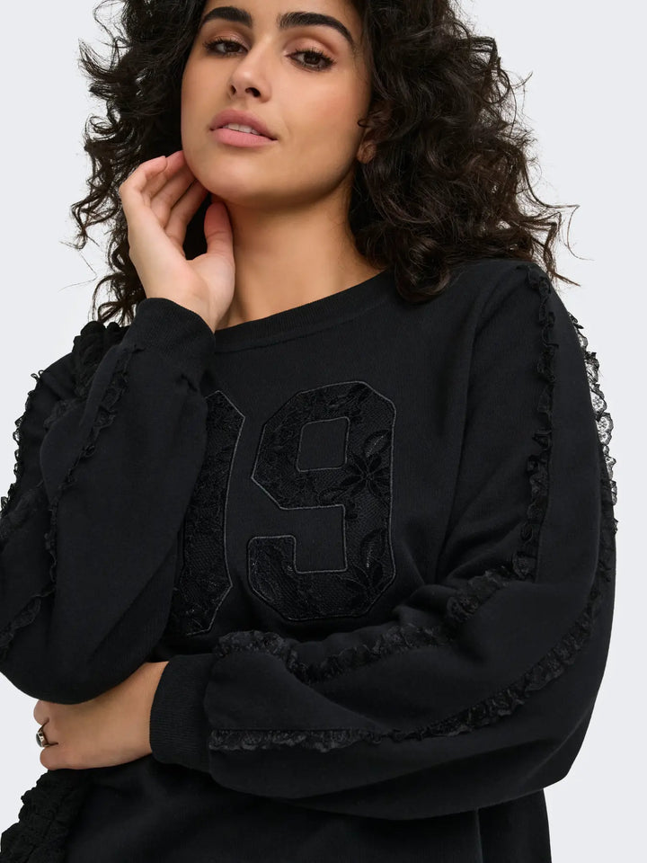 Sweater met Kanten Details