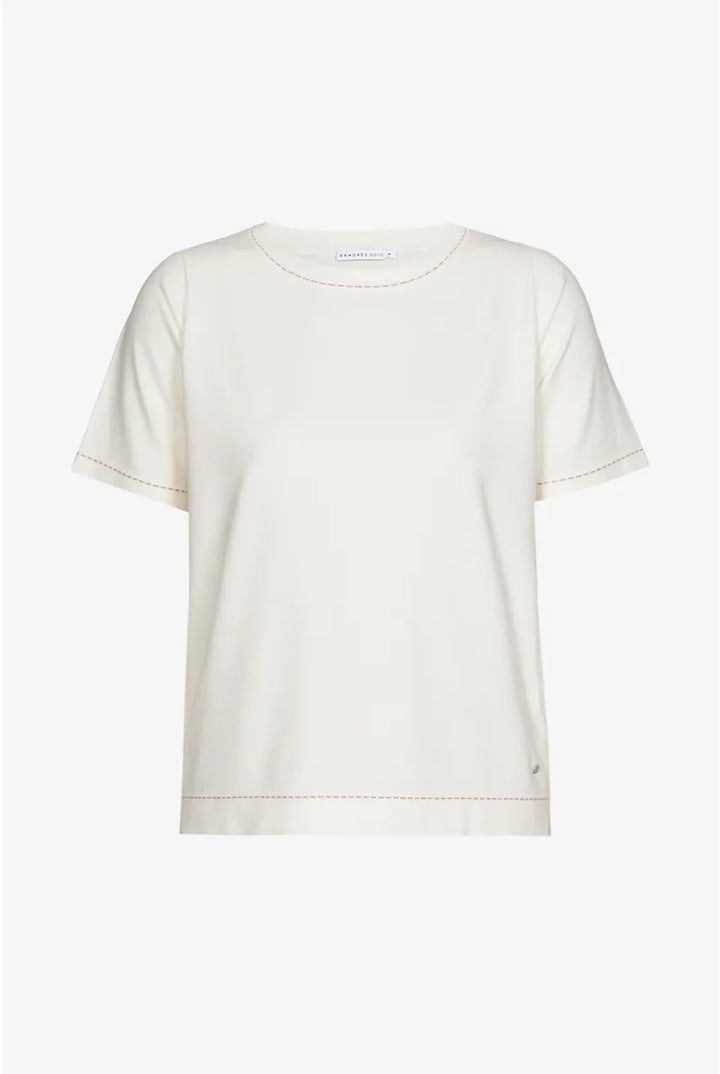 Witte Trui met Korte Mouw