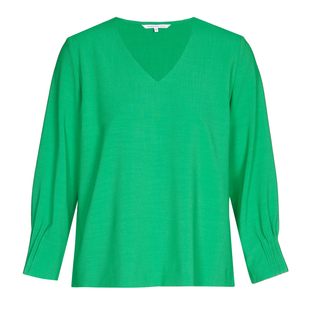 Irish green blouse van Milano crêpe