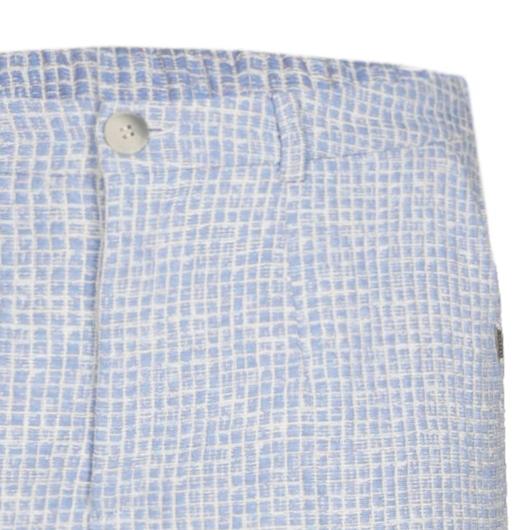 Blauw Geruite Broek Met Rechte Pijpen En Comfortabele Pasvorm | Grote Maten Mode bij Axent