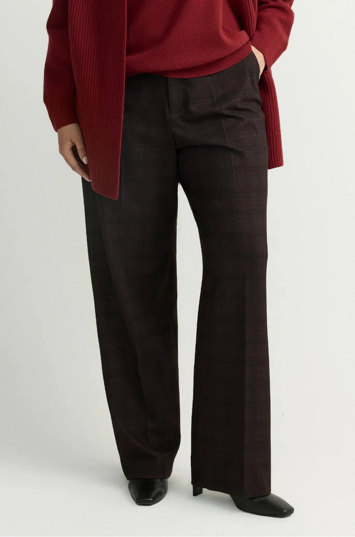 Geruite Broek Met Rechte Pijpen
